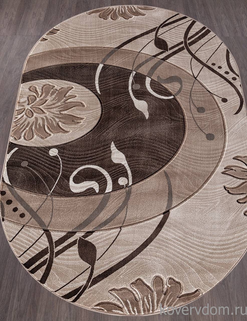 Ковер MEGA CARVING 4780 BEIGE Овал