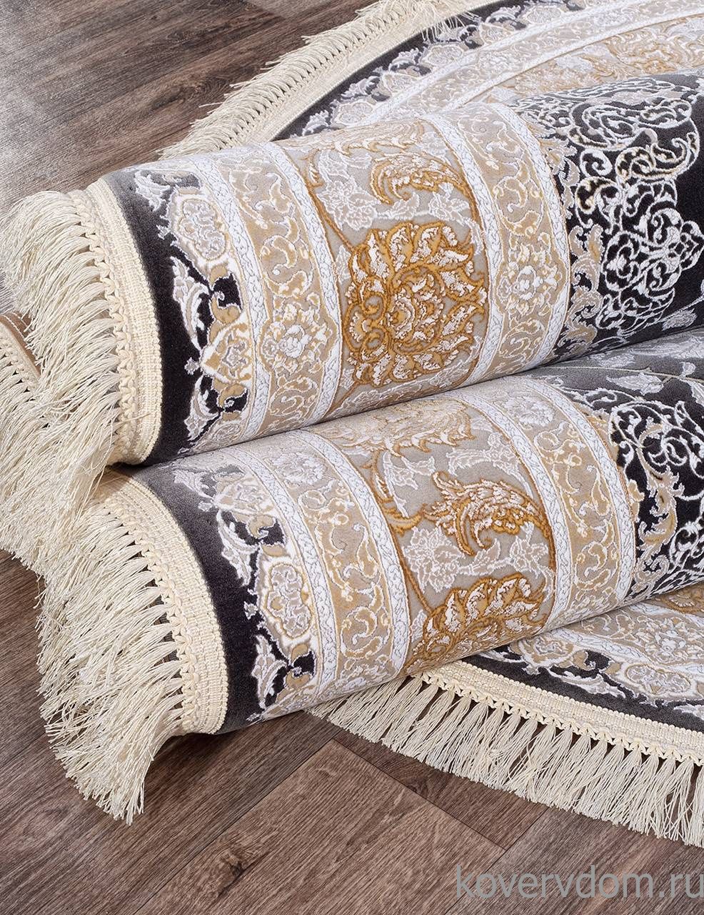 Ковер FARSI 1200 G142 DARK GRAY Овал