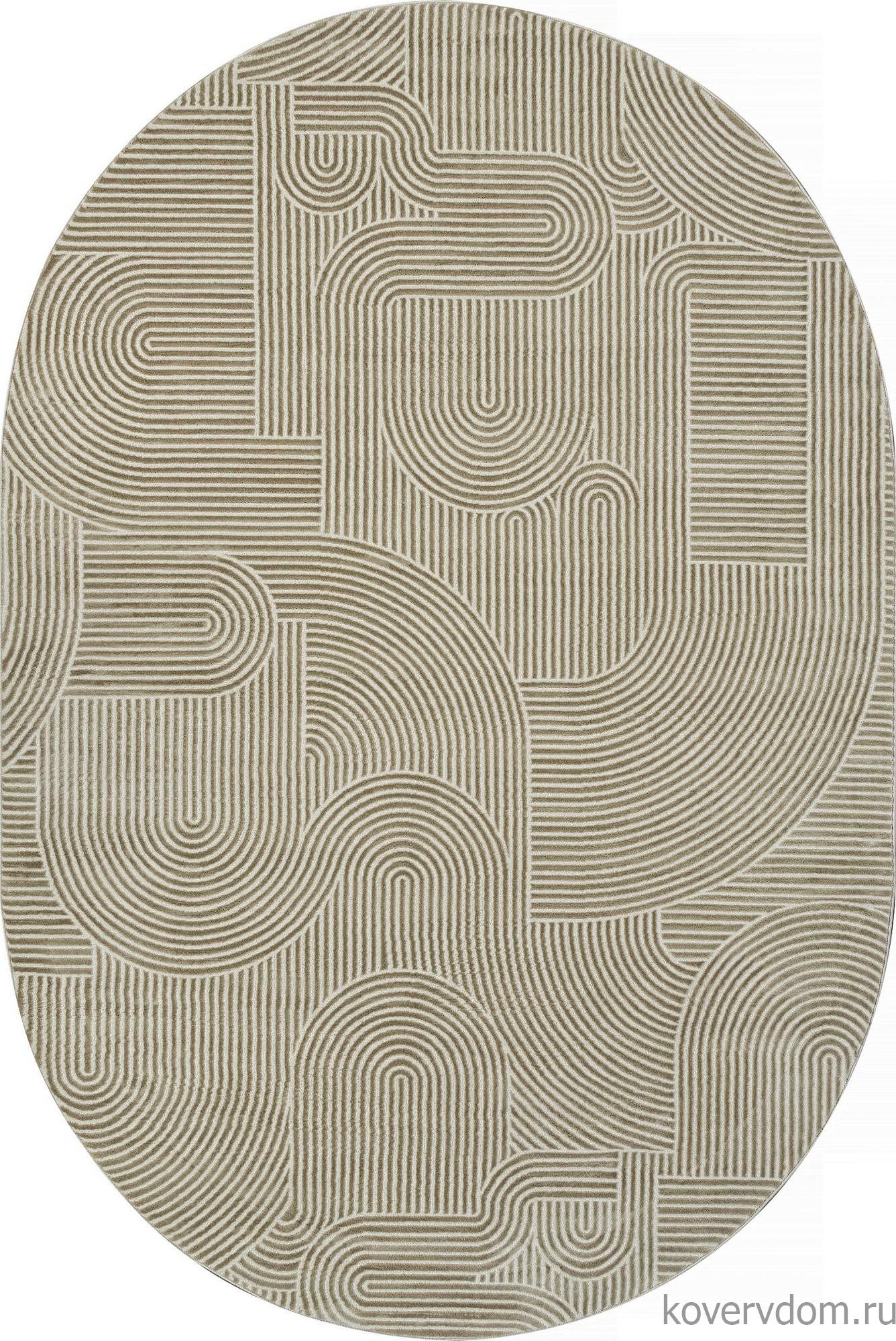 Ковер SIROCCO E508AK D.BEIGE / BEIGE Овал