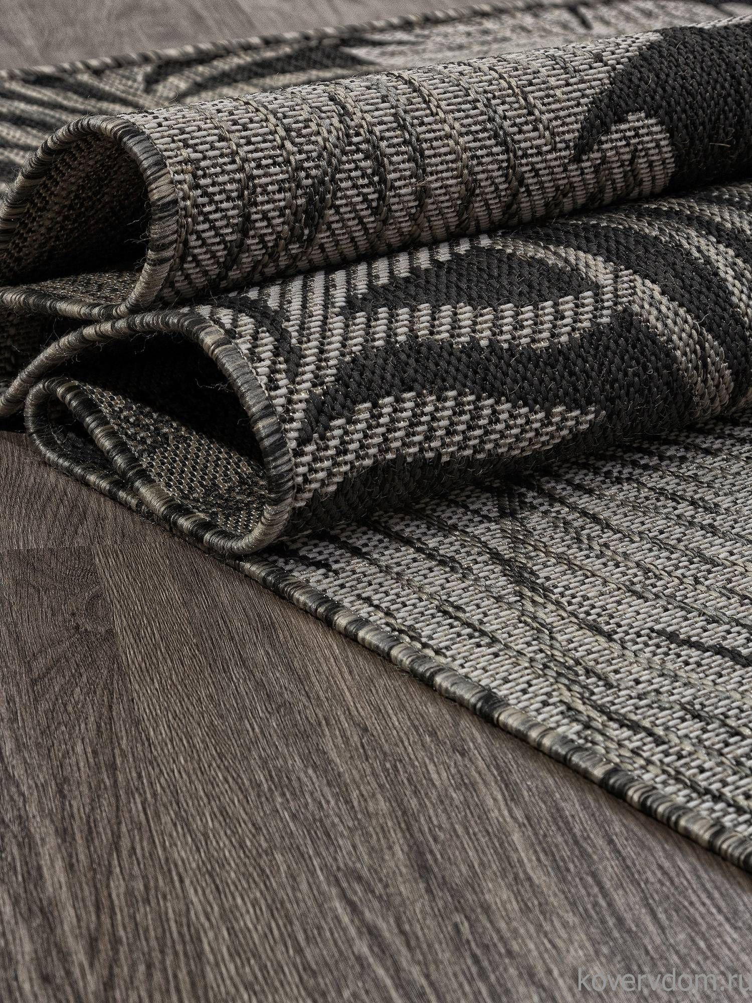 Ковер-циновка KAIR S132 BLACK-GRAY