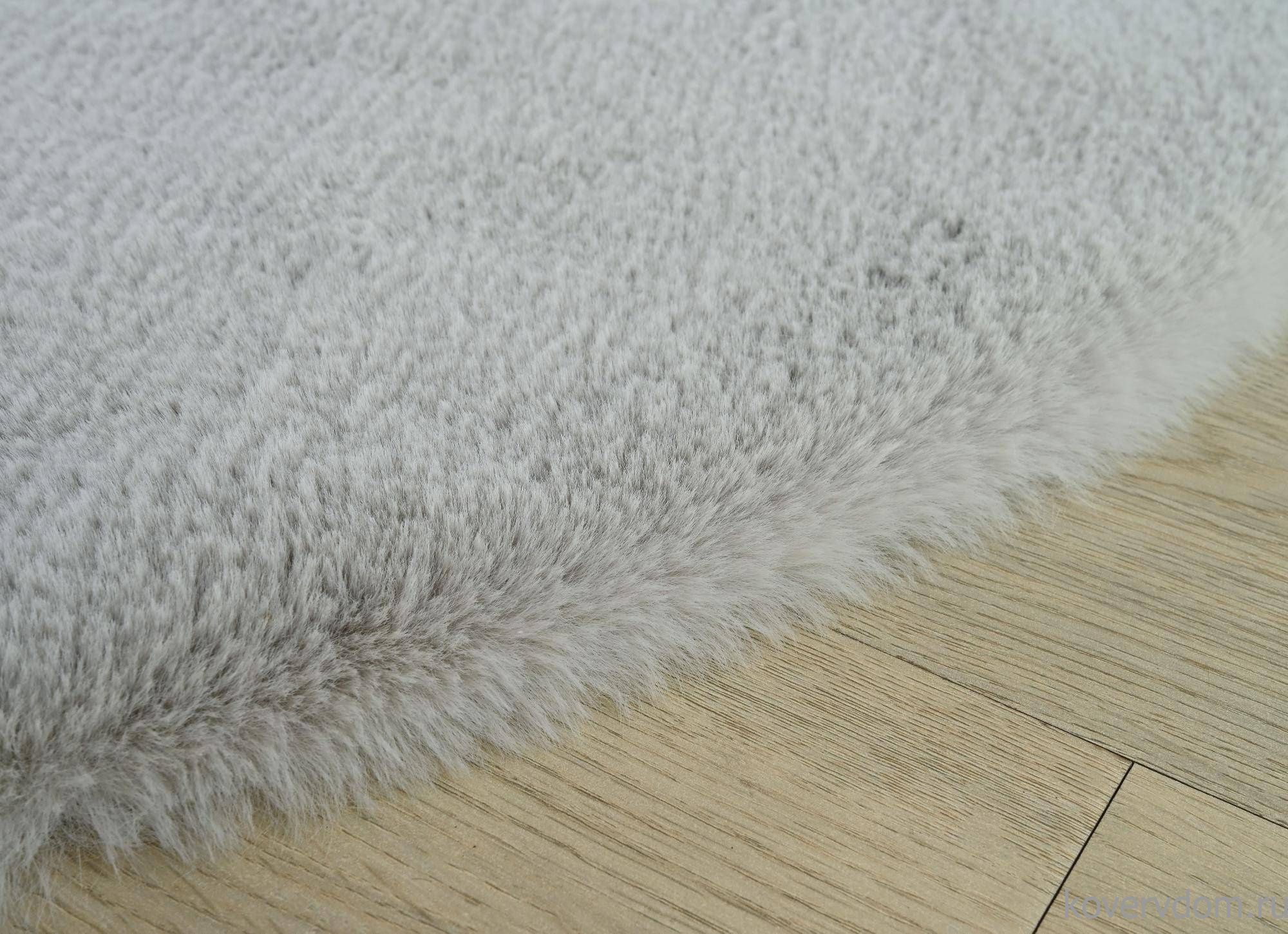 Ковер из искусственного меха RABBIT PREMIUM MS1000 L.GREY Круг