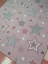 Детский ковер в детскую-палас ЗВЕЗДЫ СИЯЮТ-A розовый