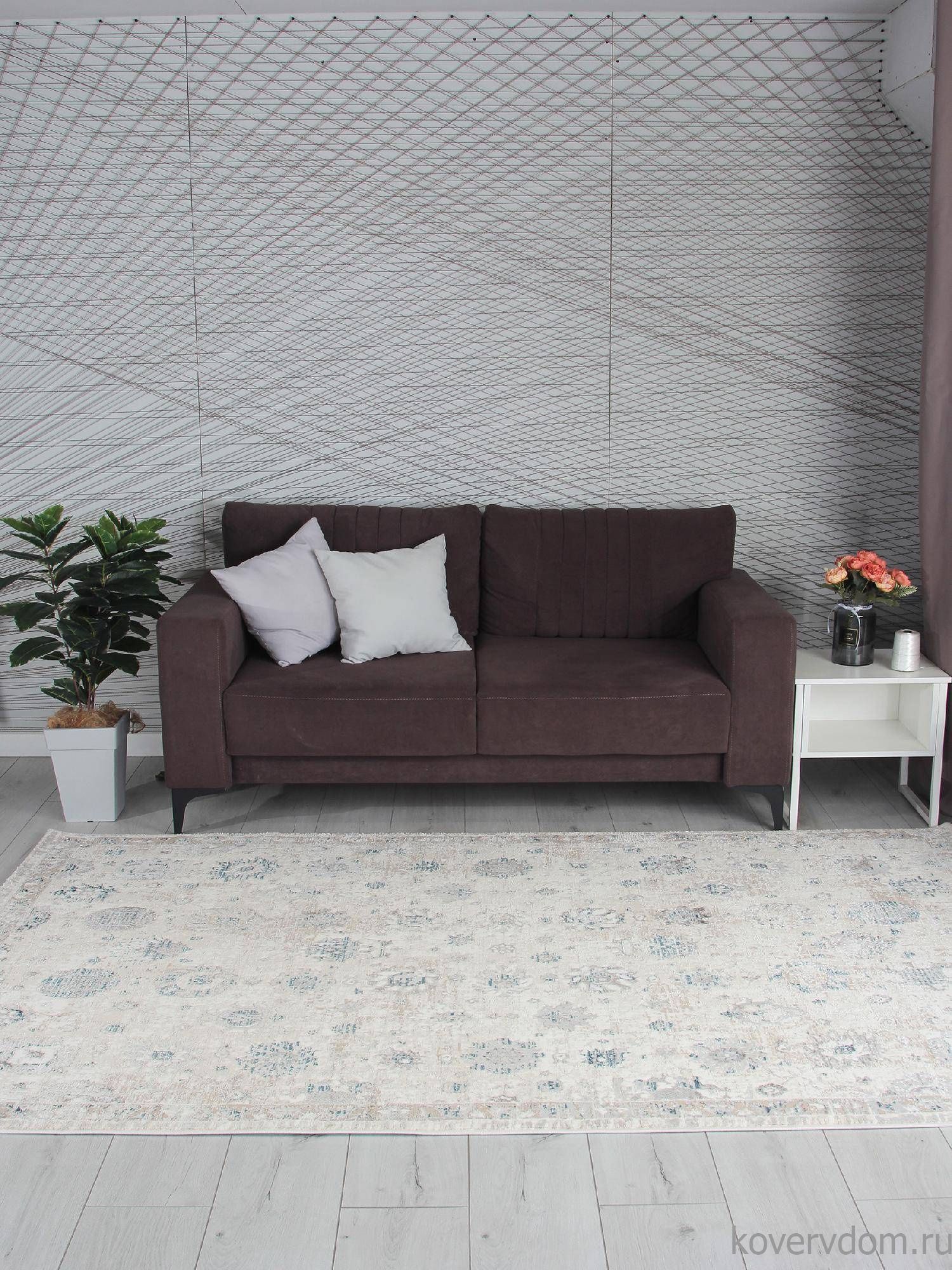 Ковер LILY 9312A S.WHITE / P.BLUE