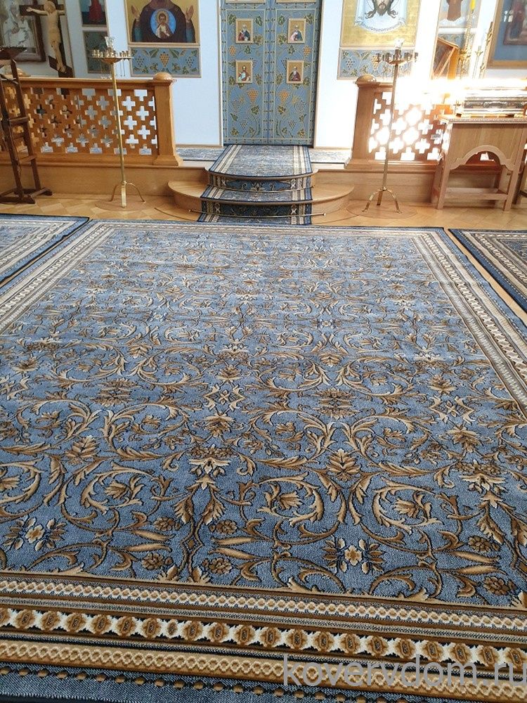 Ковровая композиция в храм 39-38 сине-голубая Ковровая композиция в храм 39-38 сине-голубая