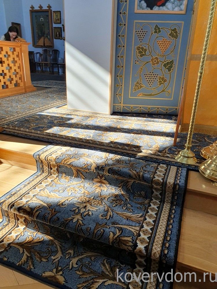Ковровая композиция в храм 39-38 сине-голубая Ковровая композиция в храм 39-38 сине-голубая
