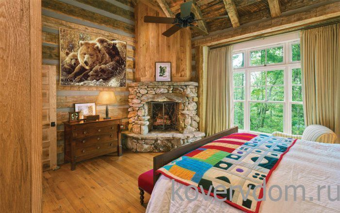 Шерстяной пейзажный ковер Hunnu 6S235 28 медведи