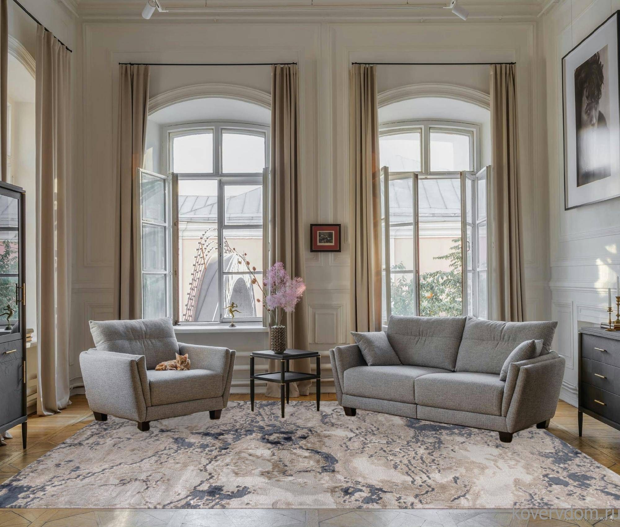 Ковер LUCCI P1263 D.BLUE / D.BLUE