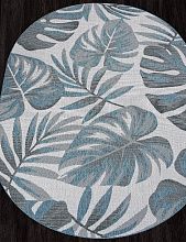 Однотонный ковер-циновка KAIR S126 BLUE Овал