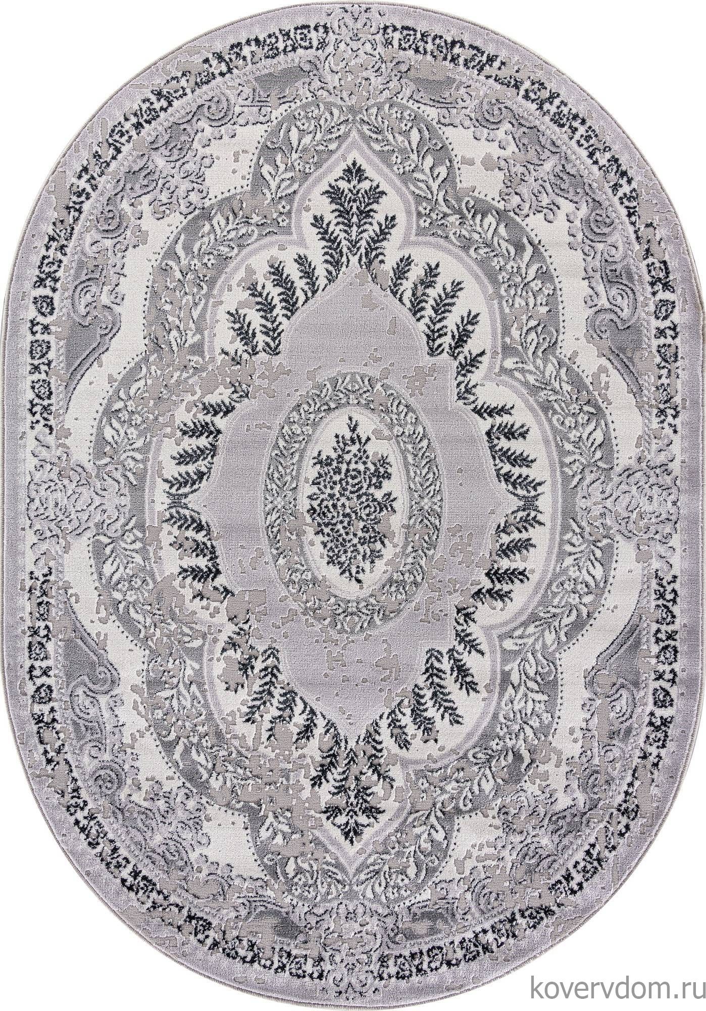 Ковер PALERMO F290 DARK GRAY Овал