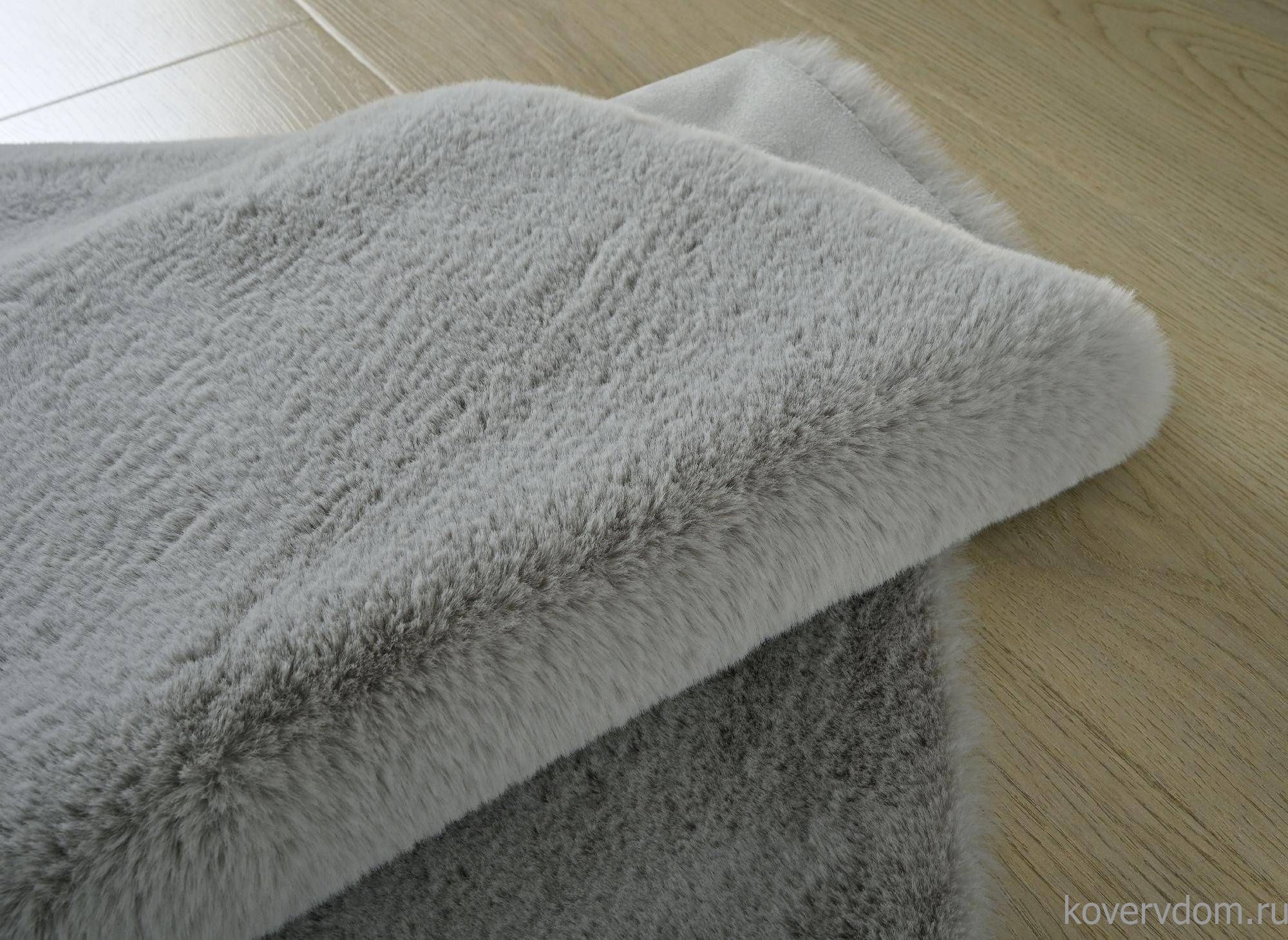Ковер из искусственного меха RABBIT PREMIUM MS1000 L.GREY Круг