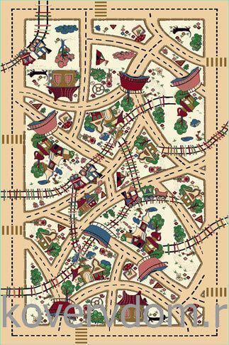 Детский ковер Веселые дорожки бежевый Детский ковер Веселые дорожки бежевый